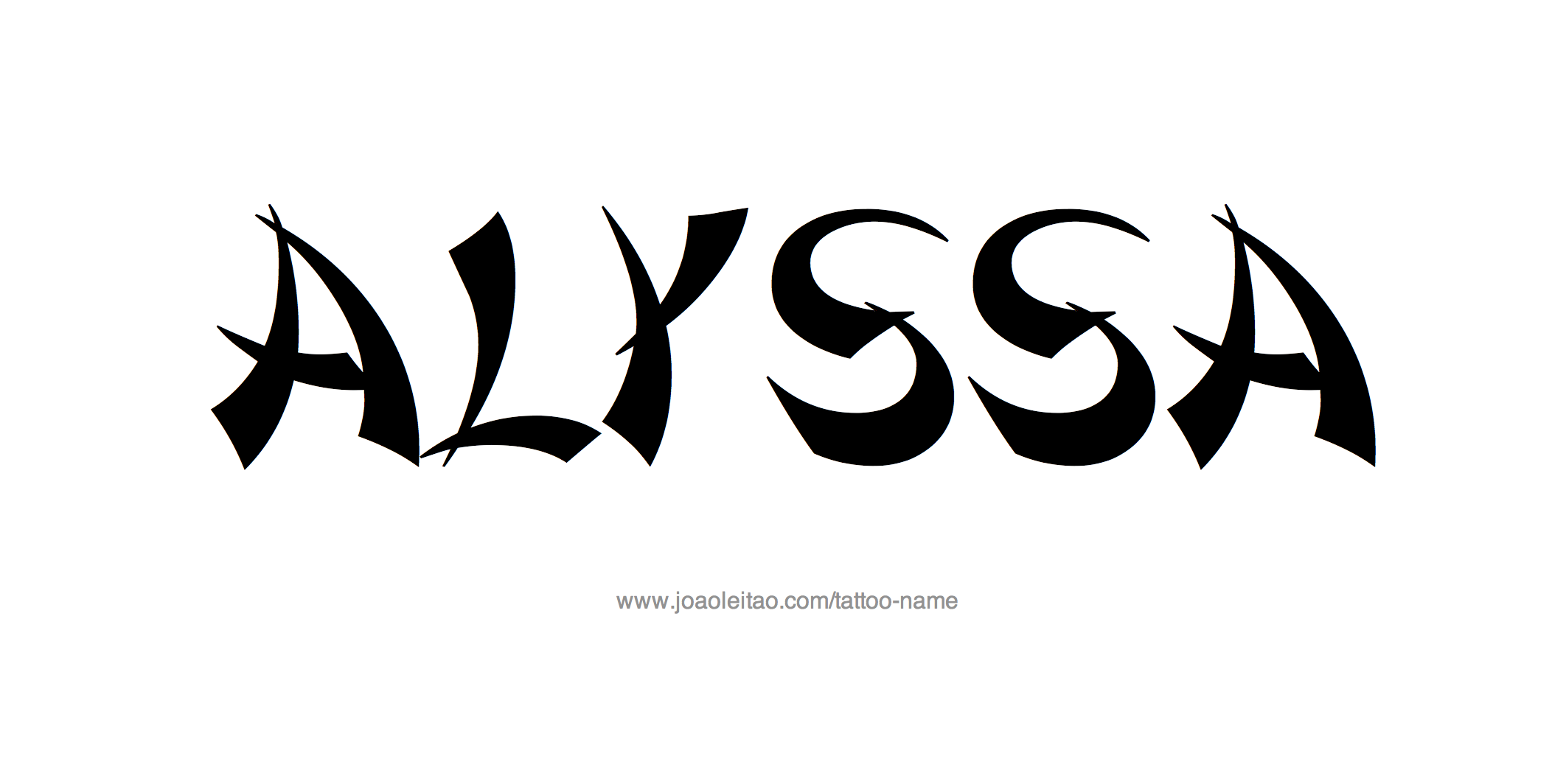 Alyssa Name Tattoo Designs